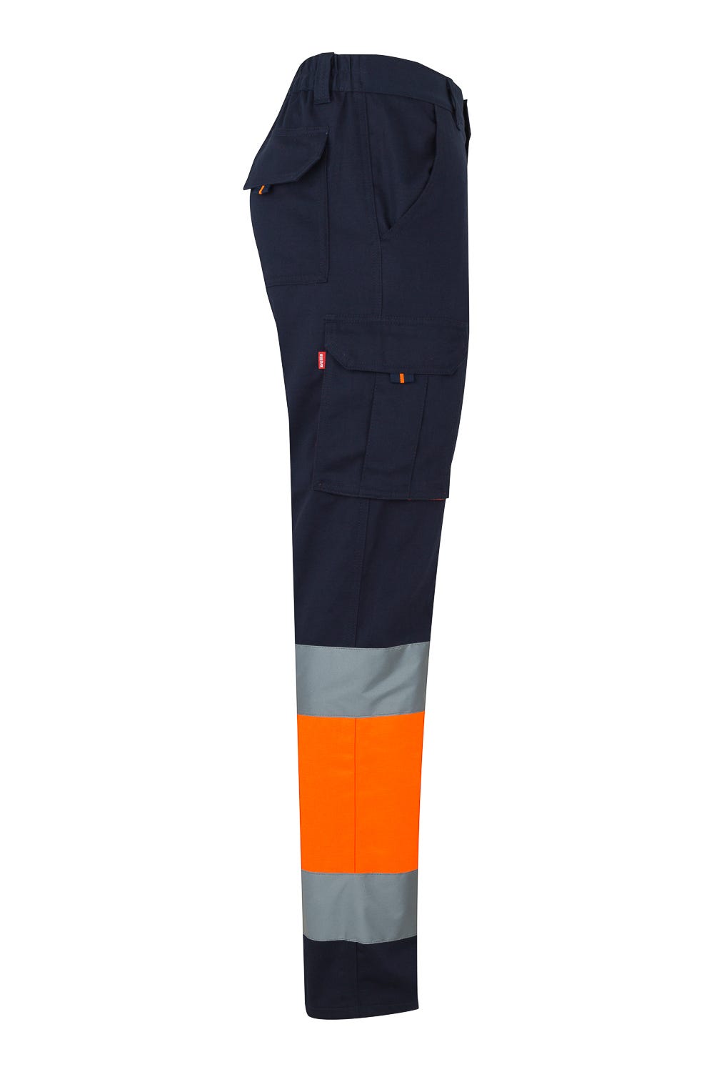 303007.PANTALÓN 100% ALGODÓN AV AZUL NAVY/NARANJA FLÚOR 2XL