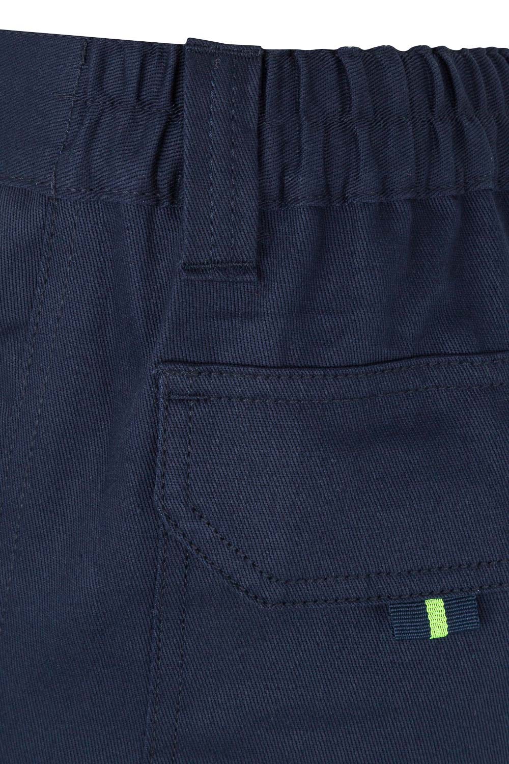 303007.PANTALÓN 100% ALGODÓN AV AZUL NAVY/AMARILLO FLÚOR 2XL