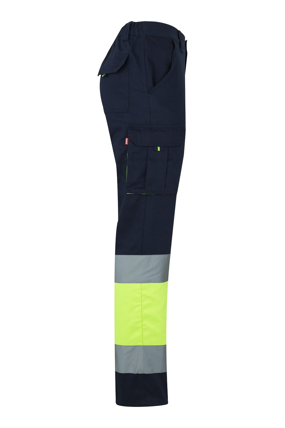 303007.PANTALÓN 100% ALGODÓN AV AZUL NAVY/AMARILLO FLÚOR 2XL