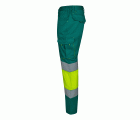 303008S.PANTALÓN STRETCH BICOLOR AV RS VERDE/AMARILLO FLÚOR S