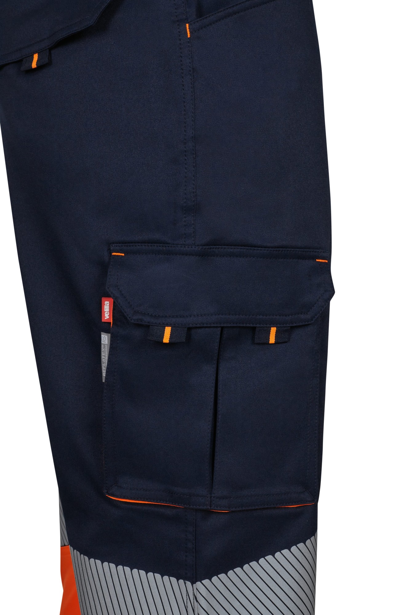 303008S.PANTALÓN STRETCH BICOLOR AV RS AZUL NAVY/NARANJA FLÚOR S