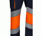 303008S.PANTALÓN STRETCH BICOLOR AV RS AZUL NAVY/NARANJA FLÚOR S