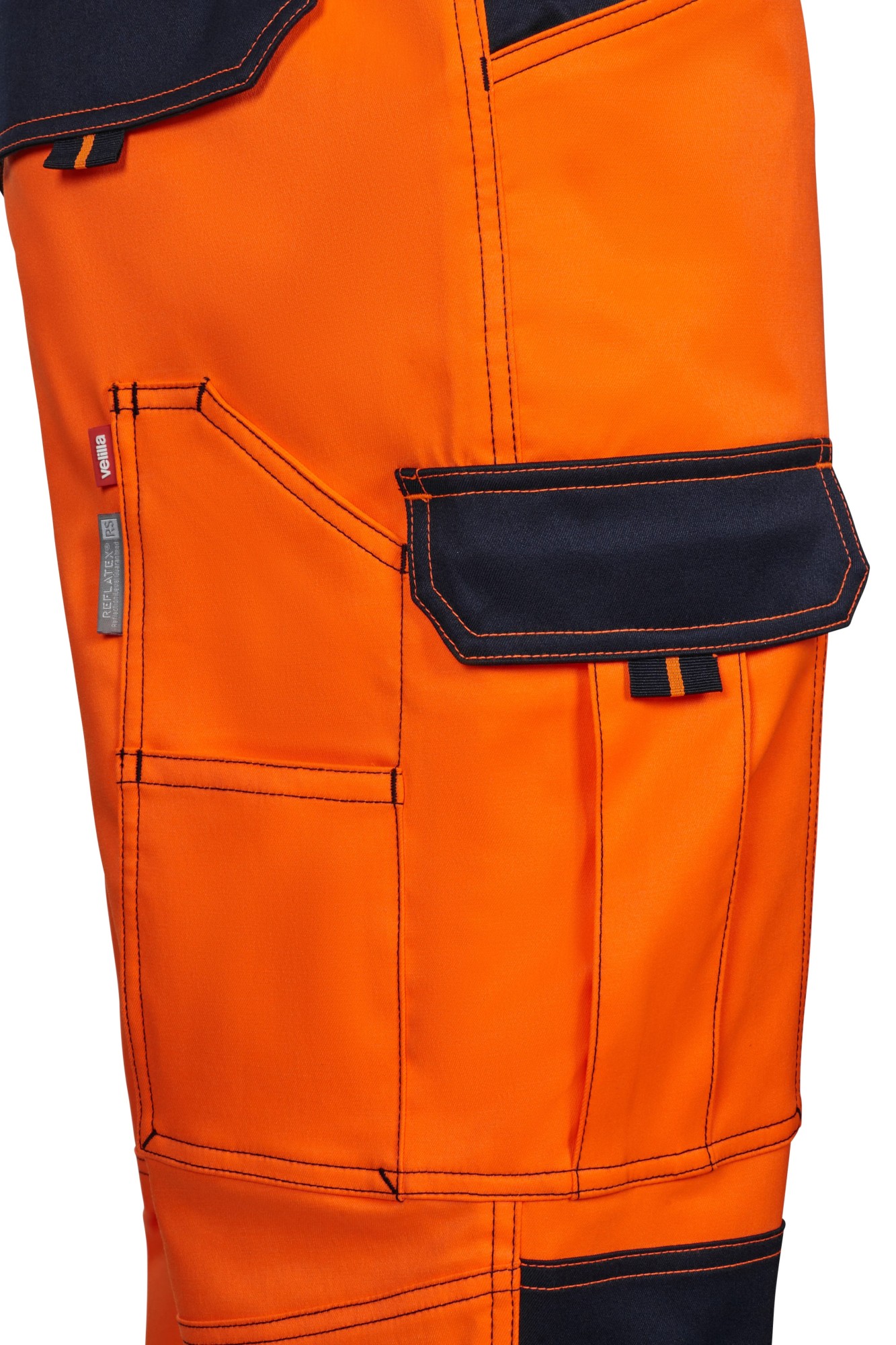 303010S.PANTALÓN STRETCH BICOLOR AV RS AZUL NAVY/NARANJA FLÚOR S
