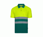 305504.POLO BICOLOR MC AV VERDE/AMARILLO FLÚOR S