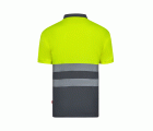 305504.POLO BICOLOR MC AV GRIS/AMARILLO FLÚOR S