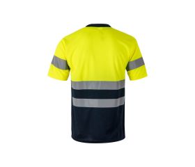 305506.CAMISETA TÉCNICA BICOLOR AV AZUL MARINO/AMARILLO FLÚOR 2XL