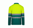 305507.POLO BICOLOR ML AV VERDE/AMARILLO FLÚOR S