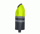 305507.POLO BICOLOR ML AV GRIS/AMARILLO FLÚOR S
