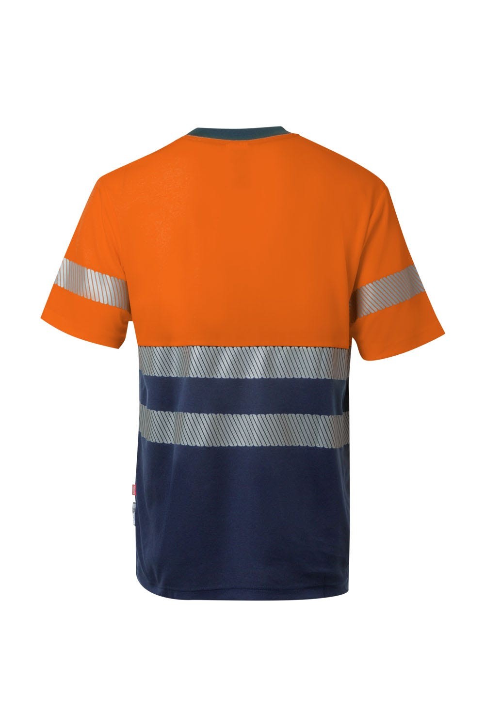 305509.CAMISETA ALGODÓN BICOLOR MC RS AZUL NAVY/NARANJA FLÚOR 2XL