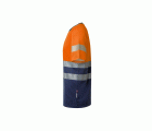 305509.CAMISETA ALGODÓN BICOLOR MC RS AZUL NAVY/NARANJA FLÚOR 2XL