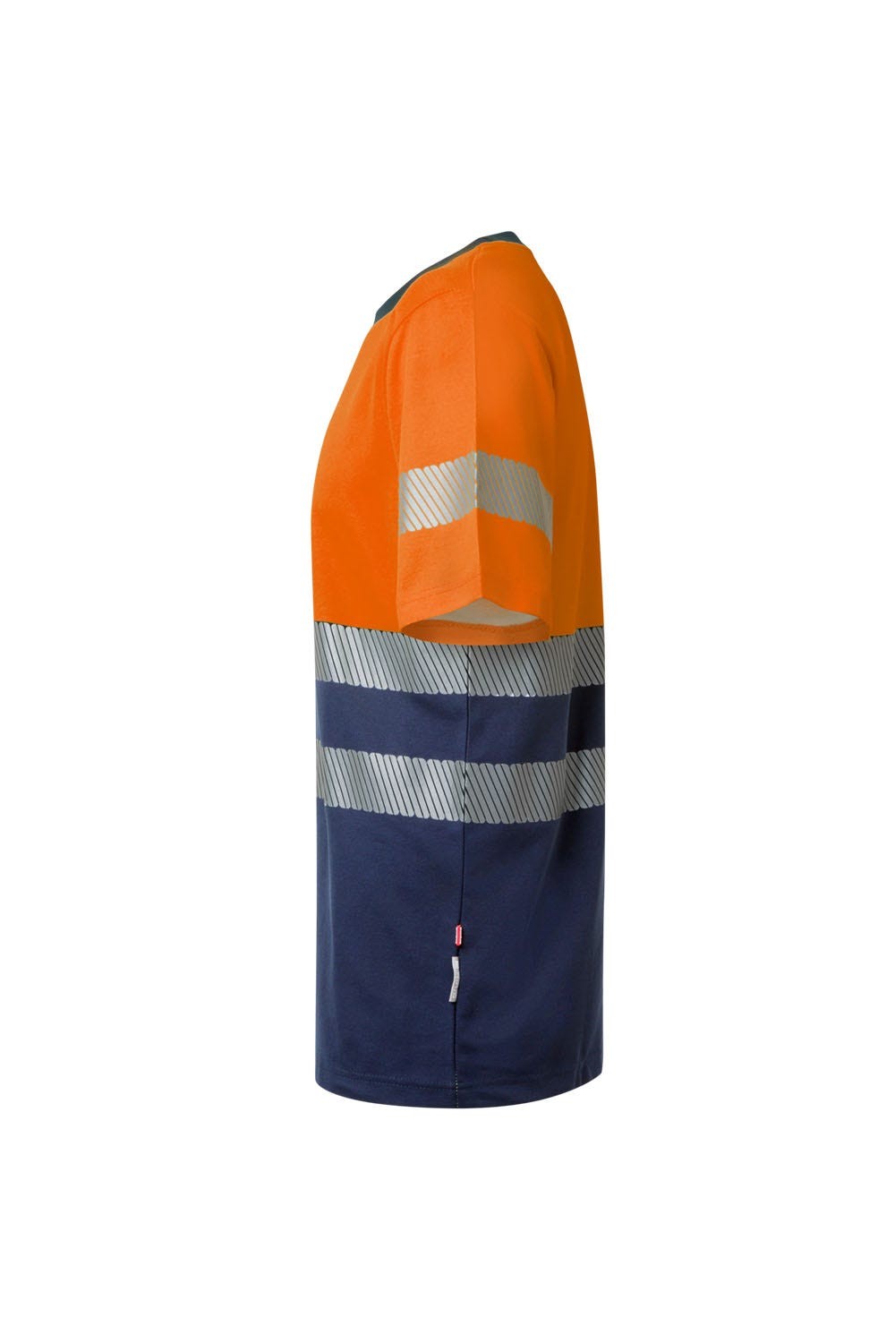 305509.CAMISETA ALGODÓN BICOLOR MC RS AZUL NAVY/NARANJA FLÚOR 2XL