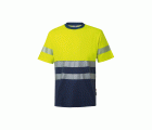 305509.CAMISETA ALGODÓN BICOLOR MC RS AZUL NAVY/AMARILLO FLÚOR 2XL