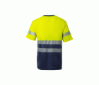 305509.CAMISETA ALGODÓN BICOLOR MC RS AZUL NAVY/AMARILLO FLÚOR 2XL