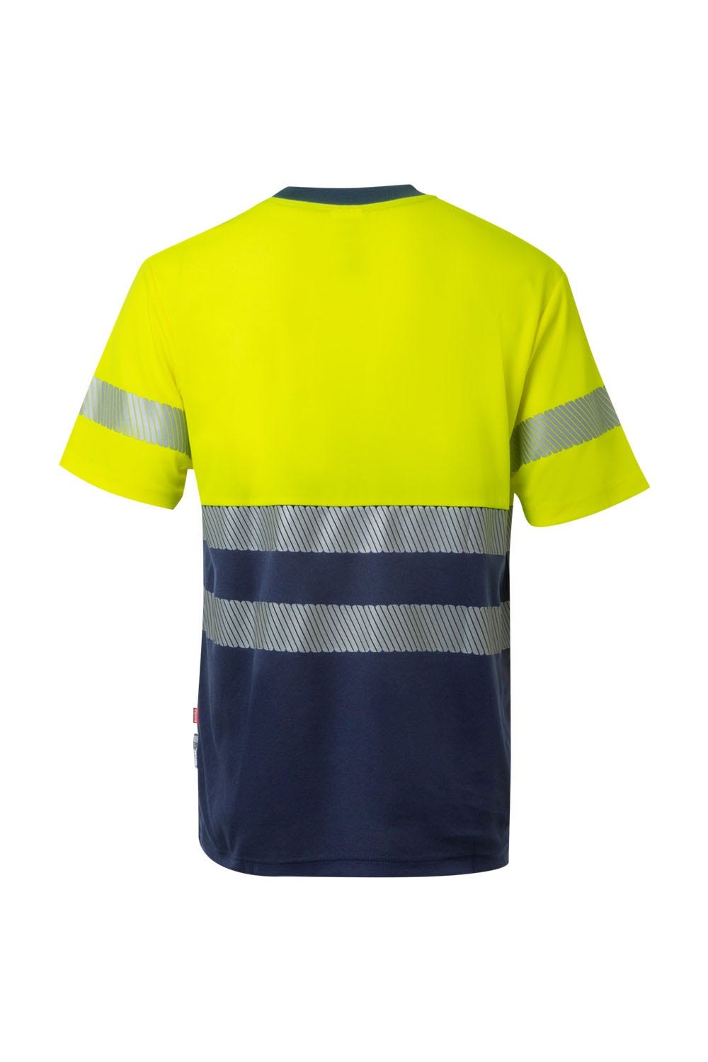 305509.CAMISETA ALGODÓN BICOLOR MC RS AZUL NAVY/AMARILLO FLÚOR 2XL
