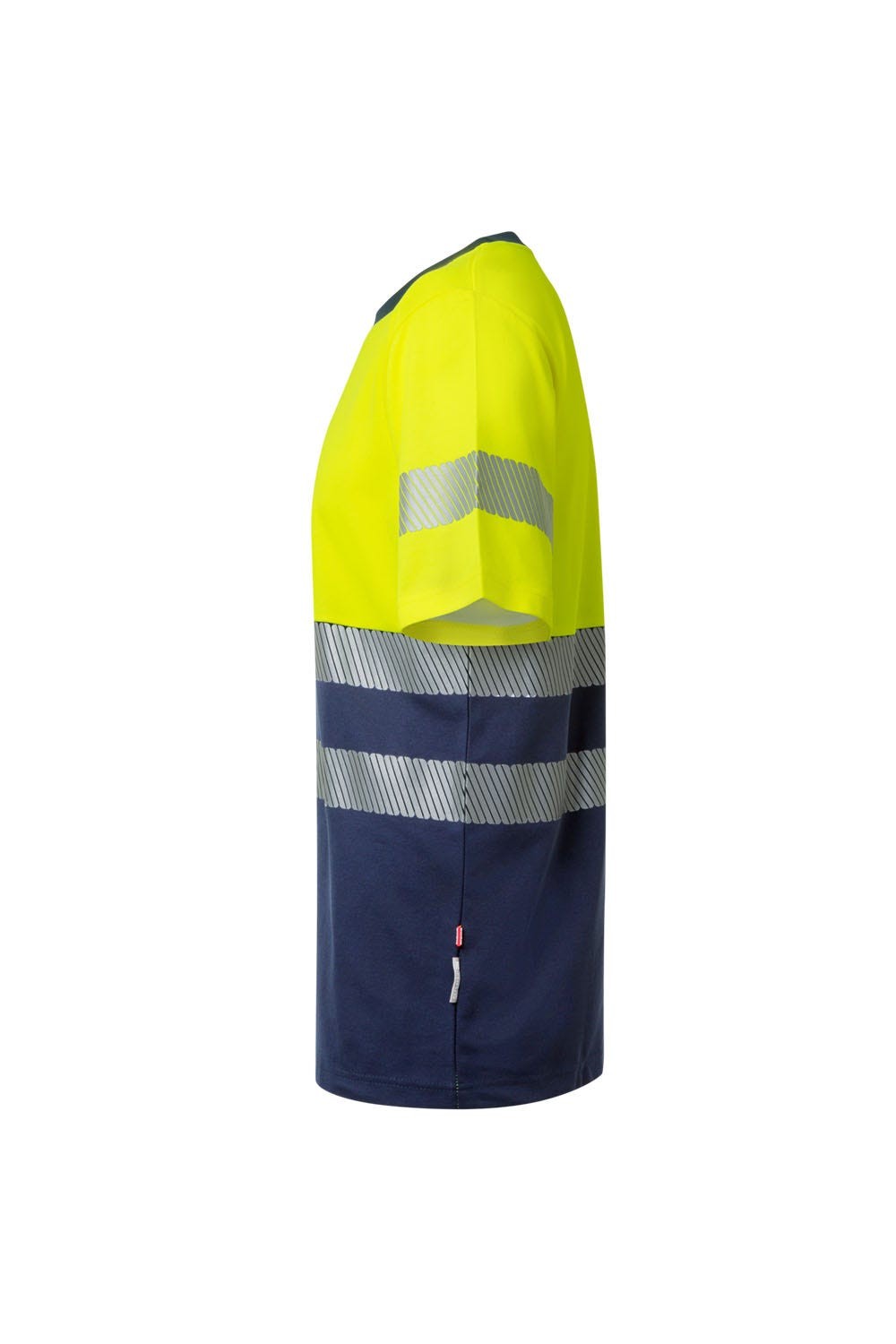 305509.CAMISETA ALGODÓN BICOLOR MC RS AZUL NAVY/AMARILLO FLÚOR 2XL