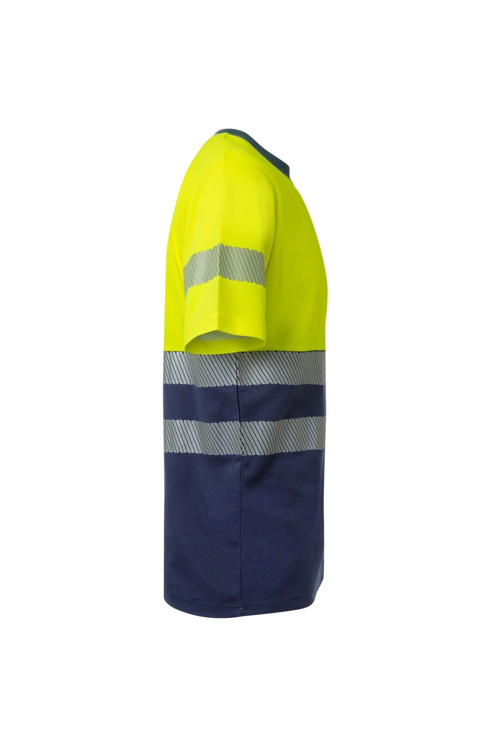 305509.CAMISETA ALGODÓN BICOLOR MC RS AZUL NAVY/AMARILLO FLÚOR 2XL