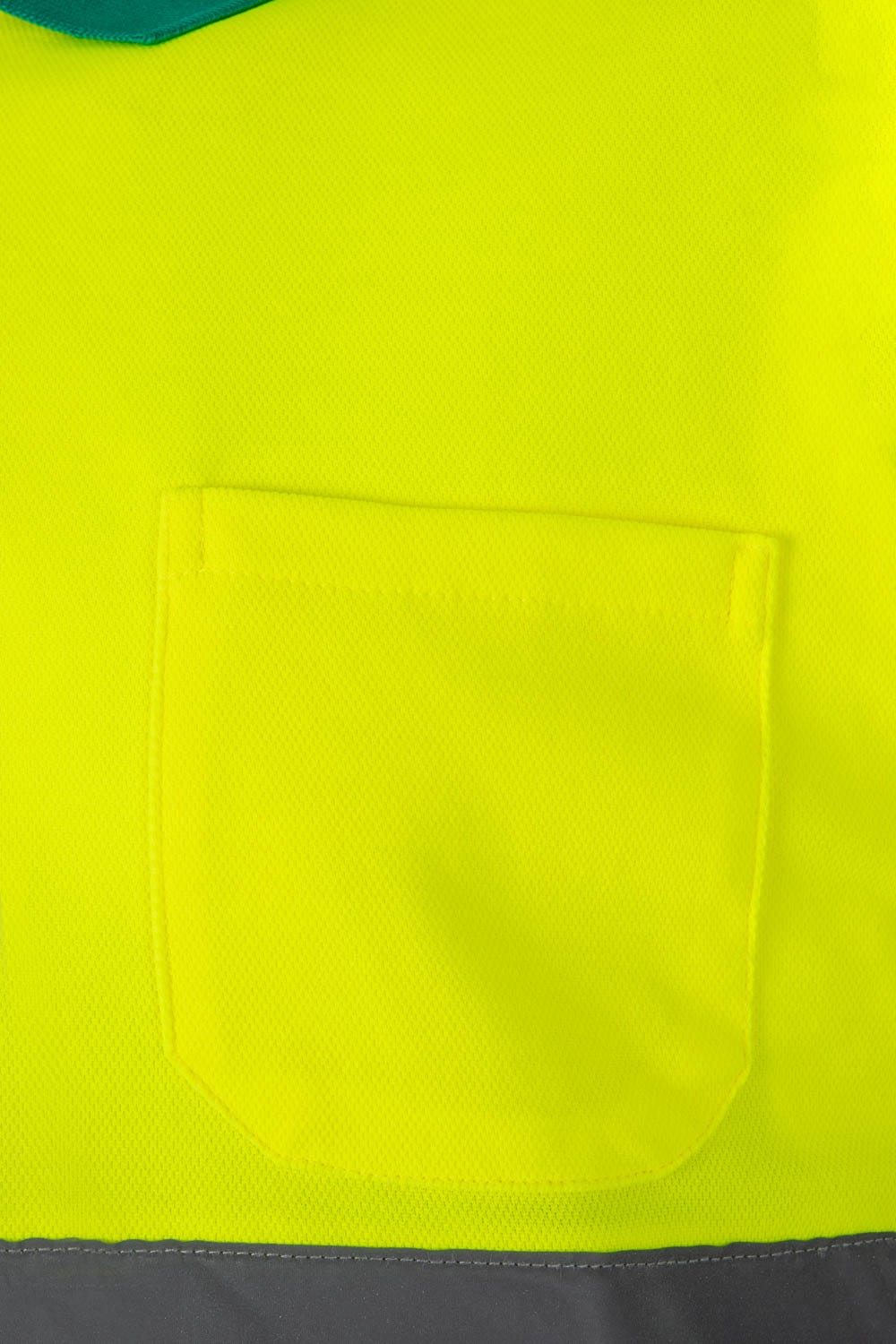 305513.POLO ALGODÓN BICOLOR MC AV VERDE/AMARILLO FLÚOR 2XL