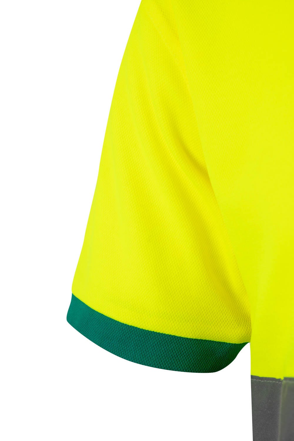 305513.POLO ALGODÓN BICOLOR MC AV VERDE/AMARILLO FLÚOR 2XL