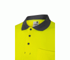 305513.POLO ALGODÓN BICOLOR MC AV GRIS/AMARILLO FLÚOR 2XL