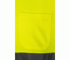305513.POLO ALGODÓN BICOLOR MC AV GRIS/AMARILLO FLÚOR 2XL