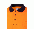 305513.POLO ALGODÓN BICOLOR MC AV AZUL NAVY/NARANJA FLÚOR 2XL