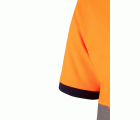 305513.POLO ALGODÓN BICOLOR MC AV AZUL NAVY/NARANJA FLÚOR 2XL