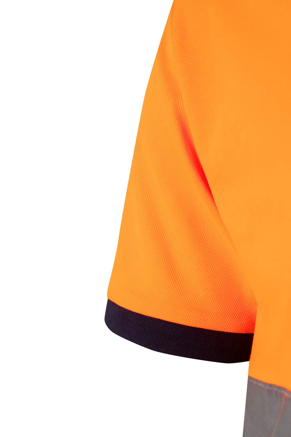 305513.POLO ALGODÓN BICOLOR MC AV AZUL NAVY/NARANJA FLÚOR 2XL