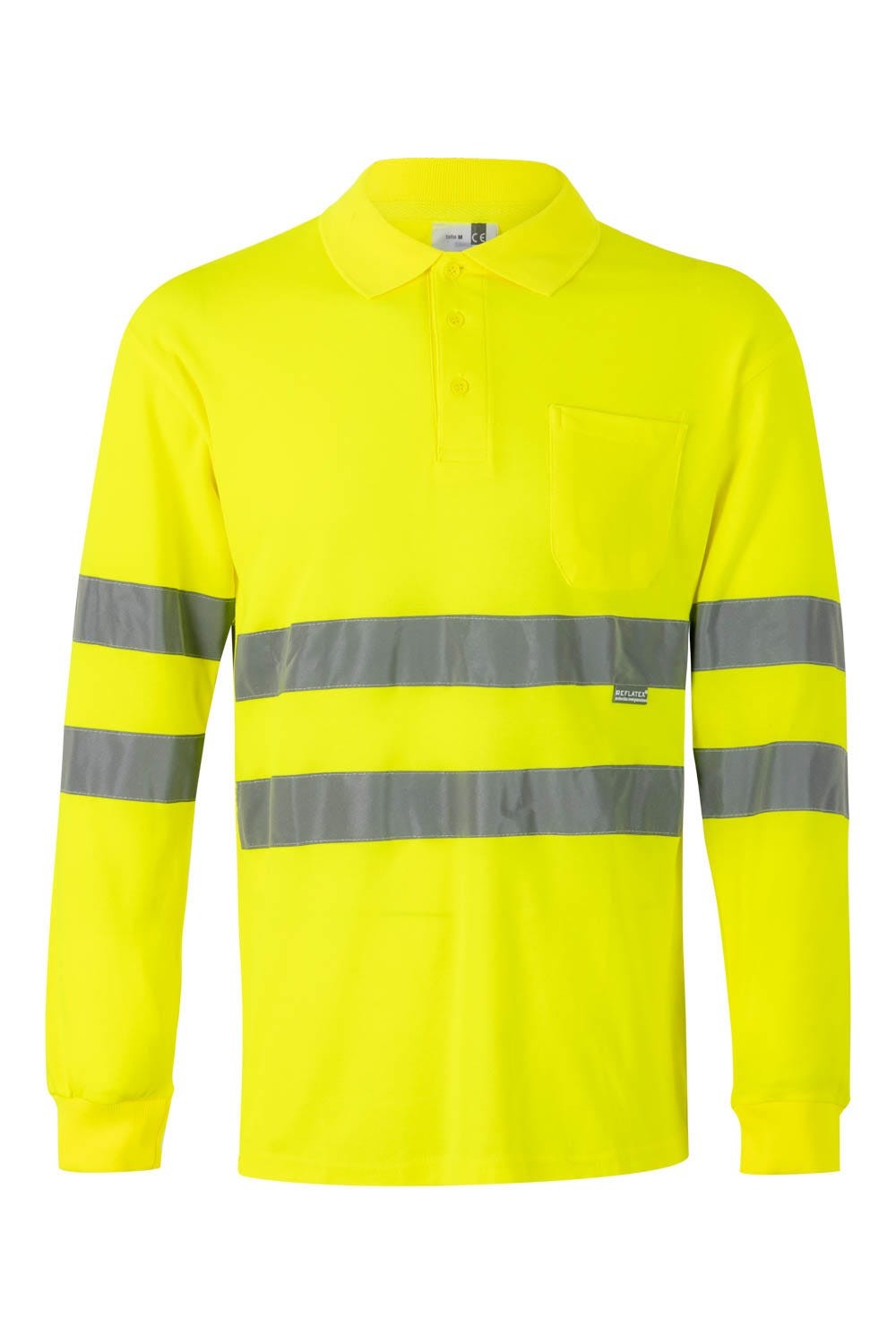305514.POLO ALGODÓN ML AV AMARILLO FLÚOR 2XL
