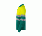305515.POLO ALGODÓN BICOLOR ML AV VERDE/AMARILLO FLÚOR 2XL