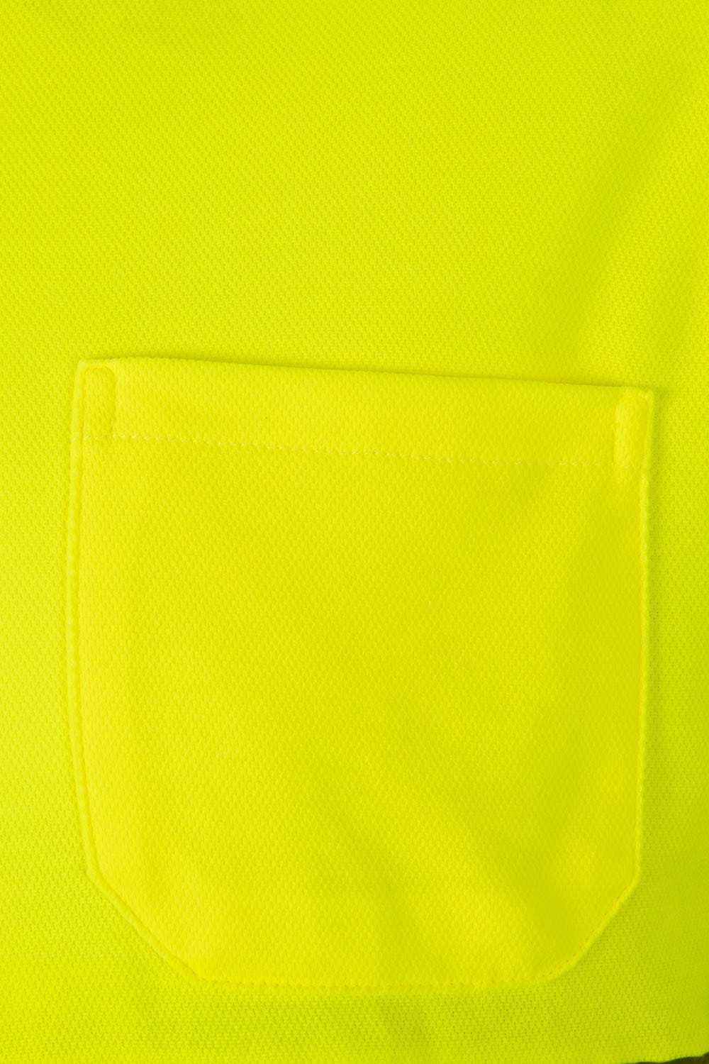 305515.POLO ALGODÓN BICOLOR ML AV GRIS/AMARILLO FLÚOR 2XL