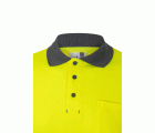 305515.POLO ALGODÓN BICOLOR ML AV GRIS/AMARILLO FLÚOR 2XL