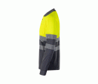 305515.POLO ALGODÓN BICOLOR ML AV GRIS/AMARILLO FLÚOR 2XL