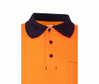 305515.POLO ALGODÓN BICOLOR ML AV AZUL NAVY/NARANJA FLÚOR 2XL