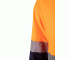 305515.POLO ALGODÓN BICOLOR ML AV AZUL NAVY/NARANJA FLÚOR 2XL