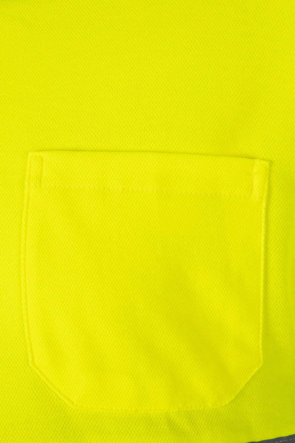 305515.POLO ALGODÓN BICOLOR ML AV AZUL NAVY/AMARILLO FLÚOR 2XL