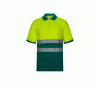 305523.POLO ALGODÓN BICOLOR MC RS VERDE/AMARILLO FLÚOR S