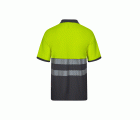 305523.POLO ALGODÓN BICOLOR MC RS GRIS/AMARILLO FLÚOR S