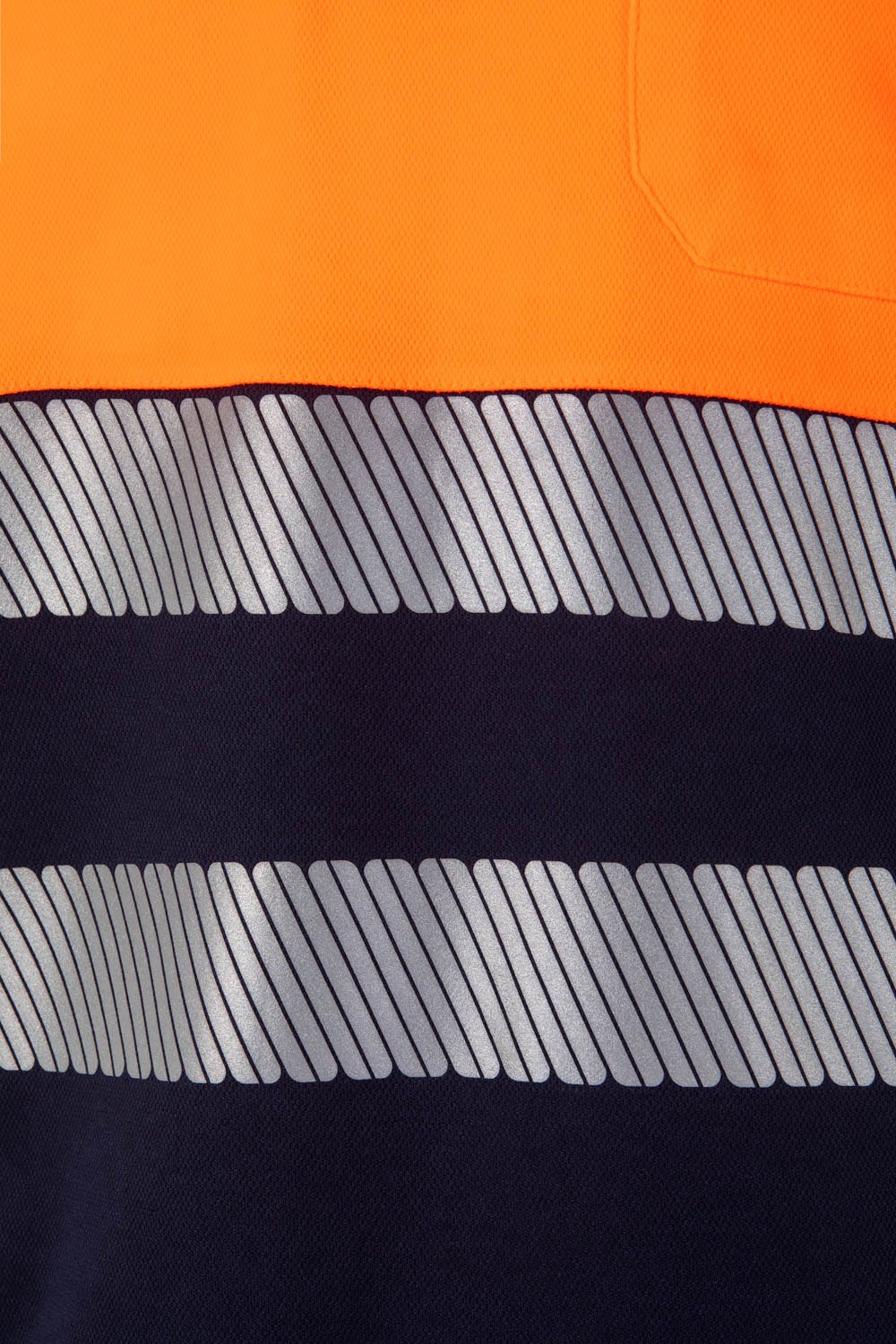 305523.POLO ALGODÓN BICOLOR MC RS AZUL NAVY/NARANJA FLÚOR 2XL