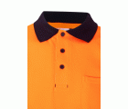 305523.POLO ALGODÓN BICOLOR MC RS AZUL NAVY/NARANJA FLÚOR 2XL