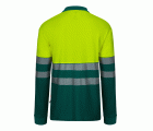 305525.POLO ALGODÓN BICOLOR ML RS VERDE/AMARILLO FLÚOR S