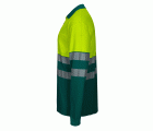 305525.POLO ALGODÓN BICOLOR ML RS VERDE/AMARILLO FLÚOR S