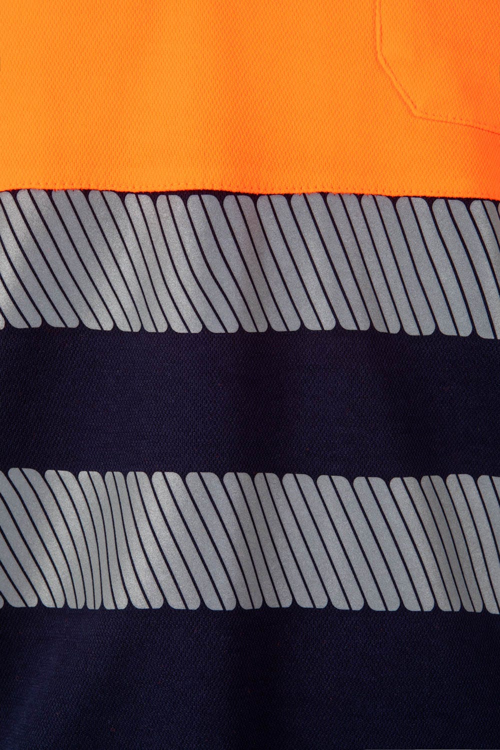 305525.POLO ALGODÓN BICOLOR ML RS AZUL NAVY/NARANJA FLÚOR 2XL