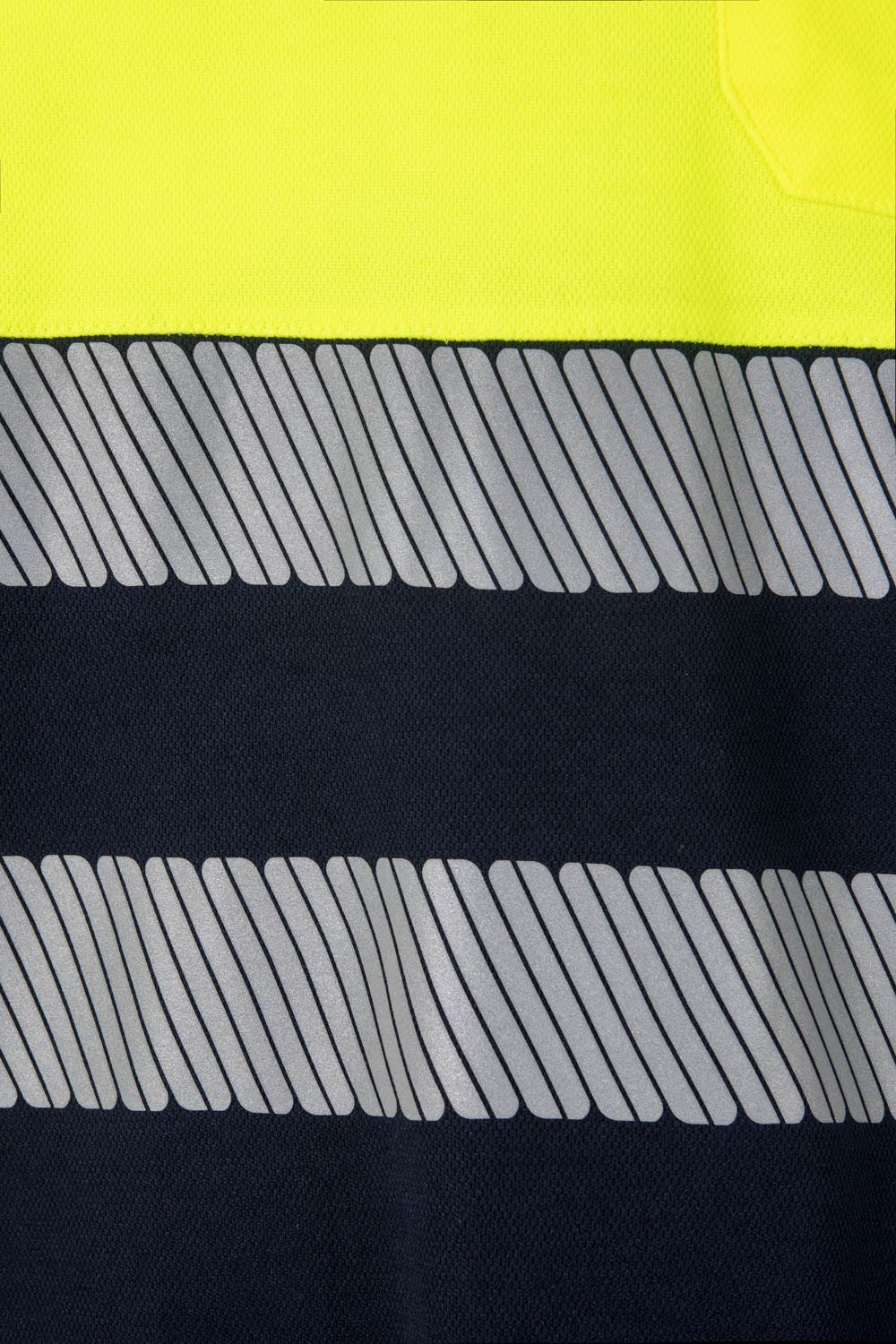305525.POLO ALGODÓN BICOLOR ML RS AZUL NAVY/AMARILLO FLÚOR 2XL