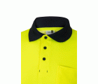 305525.POLO ALGODÓN BICOLOR ML RS AZUL NAVY/AMARILLO FLÚOR 2XL