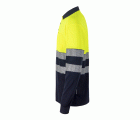 305525.POLO ALGODÓN BICOLOR ML RS AZUL NAVY/AMARILLO FLÚOR 2XL