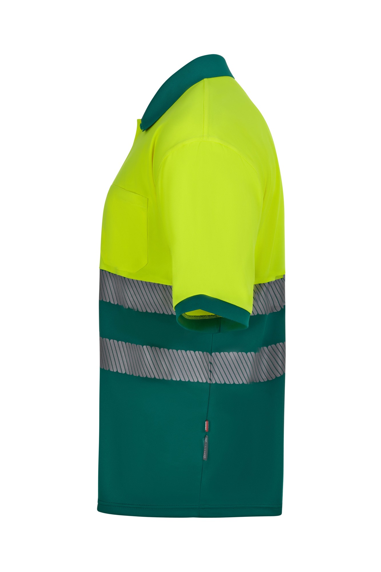 305533.POLO GRS BICOLOR MC RS VERDE/AMARILLO FLÚOR S