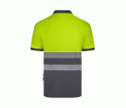 305533.POLO GRS BICOLOR MC RS GRIS/AMARILLO FLÚOR S