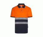 305533.POLO GRS BICOLOR MC RS AZUL NAVY/NARANJA FLÚOR S