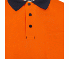 305533.POLO GRS BICOLOR MC RS AZUL NAVY/NARANJA FLÚOR S