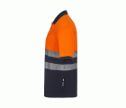 305533.POLO GRS BICOLOR MC RS AZUL NAVY/NARANJA FLÚOR S